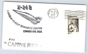 Space Cover Testflug X-24B First Captive Flight NASA Edwards CA CV59 - Bild 1 von 2