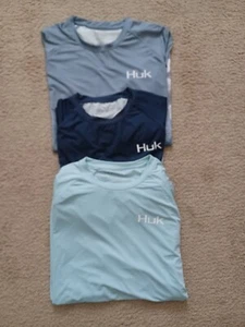 3 Huk Performance Fishing Shirts XL - Picture 1 of 9