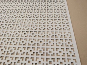 Heizkörperabdeckplatte 3mm MDF Platte, Holzgitter (verschiedene Größen) Muster KK1 - Bild 1 von 6