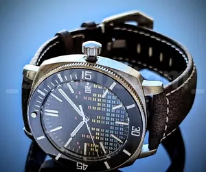 Automatic dresswatch 42mm NH35A Black Music Aux Nostalgia Sapphire Exhibition - Picture 1 of 7