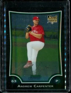 2009 Baseball Trading Card TOPPS Bowman Chrome #195 ANDREW CARPENTER Phillies - Picture 1 of 2
