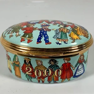 Halcyon Days Enamel Box Children of the New Millennium 2000 Limited Ed 9308 - Picture 1 of 13