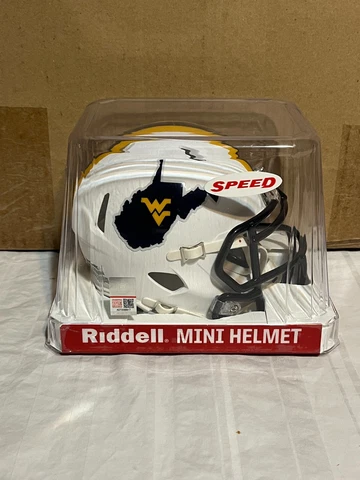 West Virginia Mountaineers NCAA Riddell Speed White Alternate Mini Helmet Cover