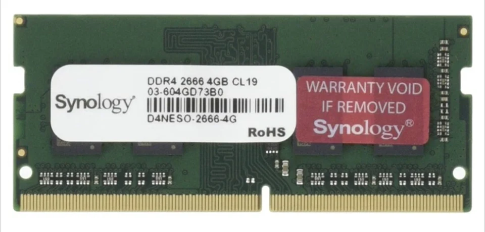Synology SODIMM Non-ECC RAM DDR4-2666 4GB (D4NESO-2666-4G) - Image 1 of 2