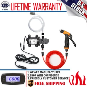 12V 100W Spray Gun 160 PSI High Pressure Electric Car Washer Hose Water Pump Kit - Picture 1 of 15
