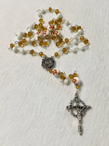 TEXAS LONGHORNS ROSARY ORNAMENT NECKLACE JEWELRY GLASS BEADED COLLEGE UNIVERSITY Cover