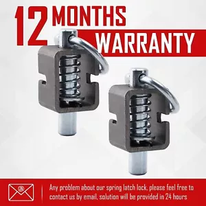2pcs Utility Steel Spring Trailer Gate Loaded Weld-On Spring Latch Lock Assembly - Picture 1 of 8