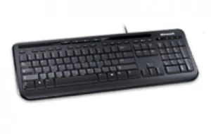 Microsoft kabelgebundene Tastatur 600 schwarz USB Tastatur schwarz UK-Layout - Bild 1 von 2