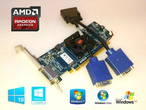 HP Compaq dc5800 dc5850 dc6000 dx6100 dc7100 Tower Dual VGA Monitor Video Card - Picture 1 of 1