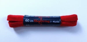 RED FLAT 60cm TRAINER SHOE LACES - Picture 1 of 4