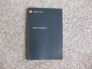 LEICA V-LUX 1 OWNERS MANUAL / FRENCH - NEAR MINT - Picture 1 of 9