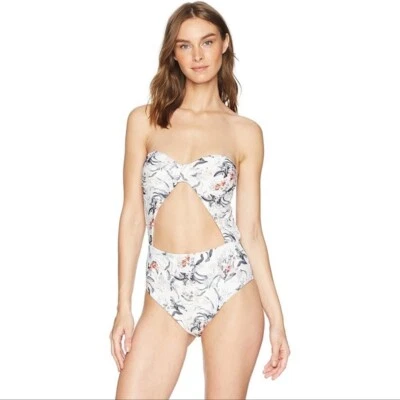 Rachel Rachel Roy Floral knot cut out One Piece Swimsuit L Sep Sale - Image 1 of 4