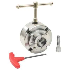 4-Backen-Drechselfutter mit M33 Aufnahme Stahl Silbern 96 mm - Bild 1 von 6