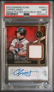 2023 Topps Diamond Icons Chipper Jones Game Worn Patch/Relic Auto RED #’d 5/5 - Picture 1 of 3