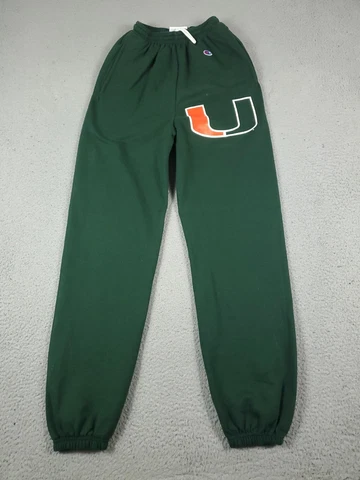 University Miami Hurricanes UM Pants Mens XS Green Joggers Sweatpants Cover