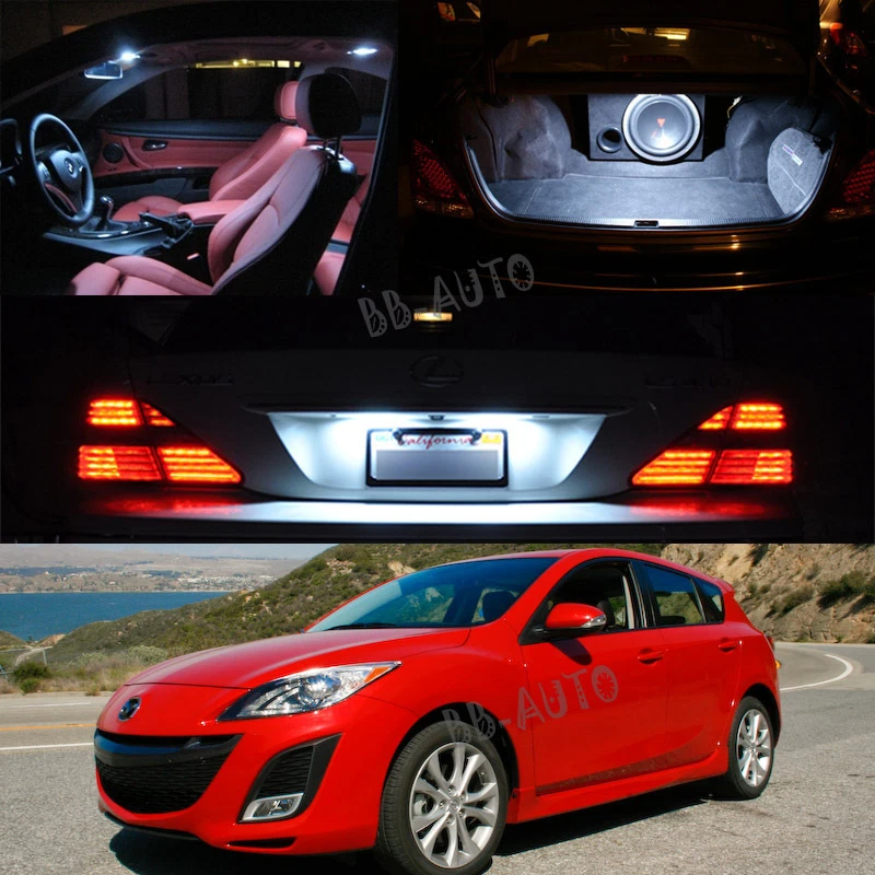 Mapa de paquete LED blanco interior para Mazda Speed 3 10 UP + cúpula + maletero + placa de licencia Foto 1 de 1