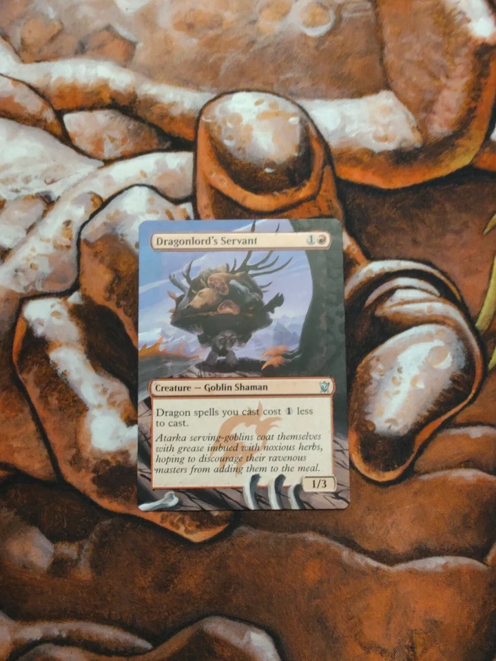 Magic the Gathering Dragonlord's Servant Hand Painted Custom MTG Altered Art - Image 1 of 1