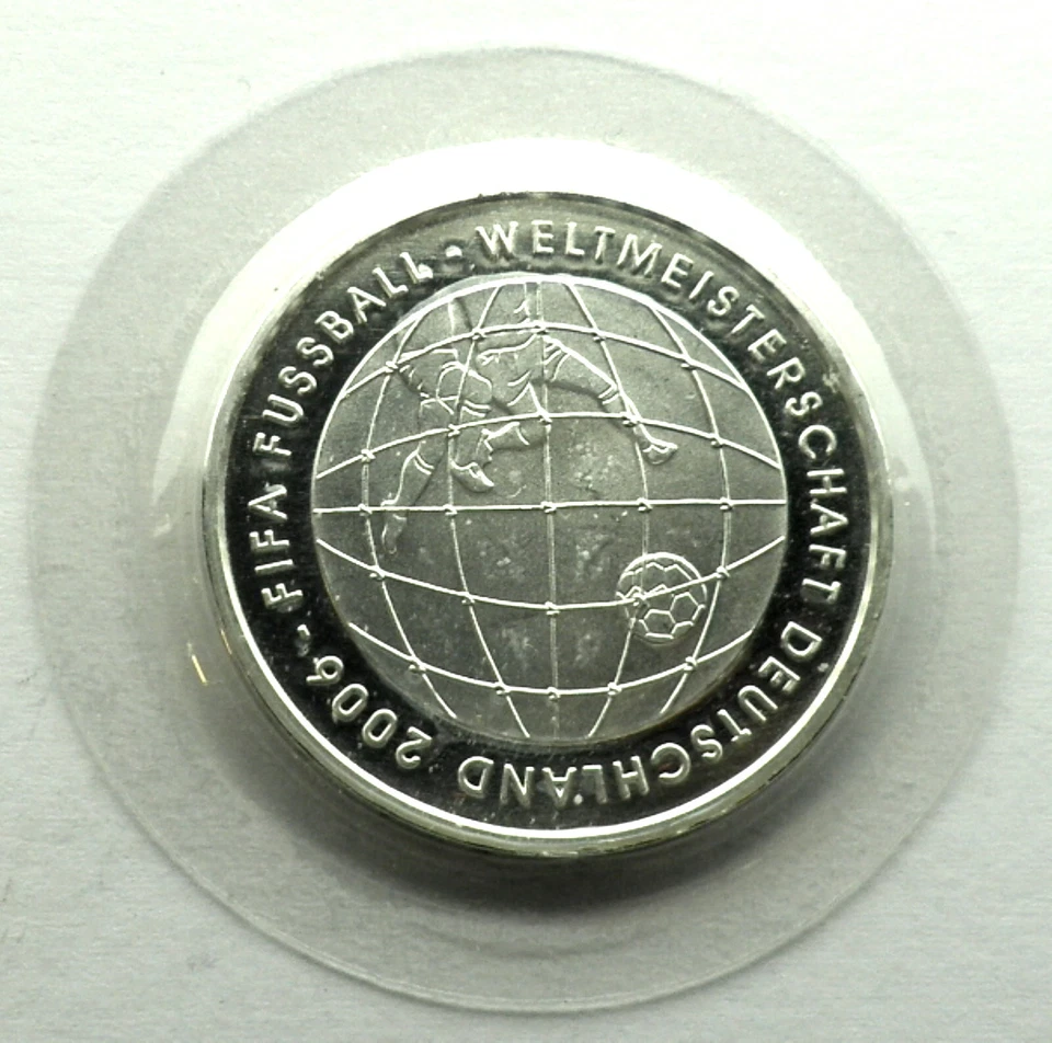GERMANY 10 EURO 2005 D Silver BU KM#243 FIFA 2006 World Cup, Sealed. B1 - Image 1 of 4
