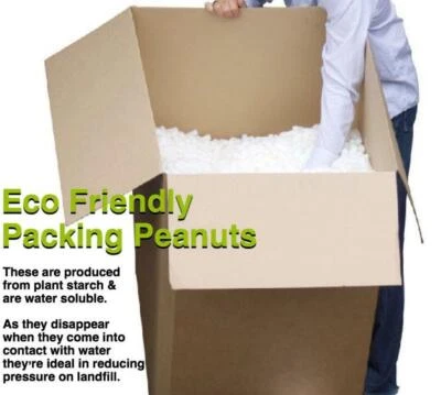 Eco-Friendly Biodegradable White Packing Peanuts / Popcorn Loosefil - Image 1 of 3