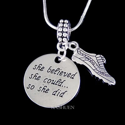 ~Runner Gift Marathon Distance Running Cross Country Track Sports Races Necklace - Image 1 of 4