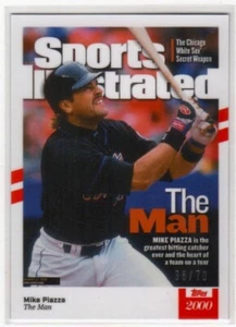 2021 Topps X Sports Illustrated Mike Piazza #23 White With Red Stripes #36/70 - Picture 1 of 3