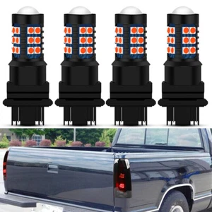 Bright Red LED Brake Tail Light Bulbs For 1988-1998 Chevy K1500 C1500 Silverado - Picture 1 of 10