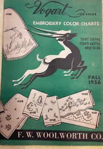 Fall 1956 VTG Vogart embroidery color charts - Picture 1 of 3