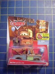 DISNEY PIXAR CARS #95 RETURNS 3/7 MATER WITH BALLOON! NIP FACTORY TAPED CARD - Picture 1 of 3