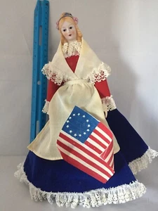 Betsy Ross Porcelain Shackman Head and Face Doll  - Picture 1 of 9