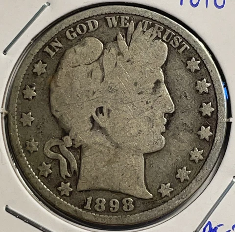 1898-P  Barber Half Dollar - FREE SHIPPING - P15-20 Cover