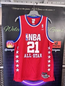 Authentic WEST #21 Tim Duncan Spurs 2003 NBA All Star Jersey 1987-88 Throwback - Picture 1 of 6