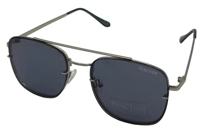 Gafas de sol cuadradas sin montura delantera plateadas Kenneth Cole Reaction para hombre KC1399 10V Foto 1 de 4