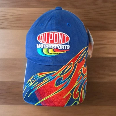 De Colección Sombrero Nascar Dupont Llamas Papá "gancho y bucle" Jeff Gordon #24 Persecución Auténtico Nuevo con Etiquetas Foto 1 de 4