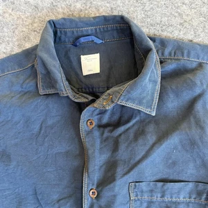 Toscano Shirt Mens Medium Silk Linen Button Front Long Sleeve Patrick Assaraf - Picture 1 of 7