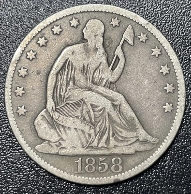 1858-O Seated Liberty Half Dollar 50c Fine - Image 1 of 2
