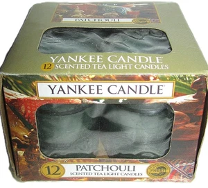Yankee Candle Ritirato "PATCHOULI" Scatola di 12 Luci da Tè Fresche Profumate ~ RARO ~NUOVO - Foto 1 di 1