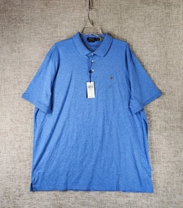 Polo Ralph Lauren Classic Fit Poloshirt Herren XXL Blau Weich 100% Baumwolle Neu mit Etikett - Bild 1 von 10