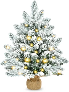 Albero Di Natale, Albero Di Natale Piccolo Artificiale Da 20 Pollici Con Luci a  - Foto 1 di 12