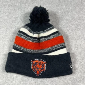 New Era Chicago Bears Football Team Sport Knit Beanie Hat Navy Grey Orange - Picture 1 of 8