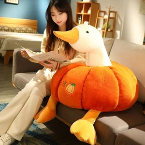 Stuffed Toys Accompany Toy Duck Pumpkin Plush Pillow Duck Pumpkin Plush Toy - Picture 1 of 12