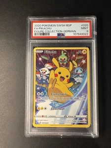 Pokemon Figuren Sammlung: Pikachu SWSH020 Full Art Holo Promo - PSA 9 Mint DE - Bild 1 von 2