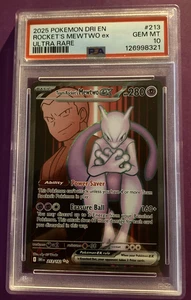 2025 Pokemon Drien Destined Rivals Ultra Rare Team Rocket's Mewtwo EX PSA 10 - Bild 1 von 2