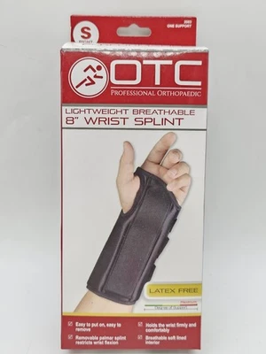 OTC 2083 Small Right Hand Lightweight Breathable Wrist Splint 8in Black NEW - Image 1 of 4