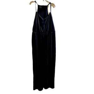 Simply Styled By Sears velour jumpsuit size S/M Wide Leg Velvet Gray Christmas - Picture 1 of 5