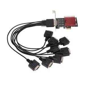 Expansion Card PCIE To 8 Port PCI Express X1 To DB9 COM RS232 Convertor For W CB - Afbeelding 1 van 22