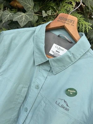 NEW! Women’s LL BEAN Fishing  Hiking Vented Long Sleeve Button Shirt Medium NWT - Image 1 of 4