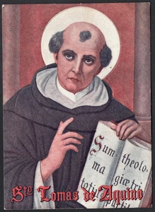 Heilige Karte Antik Postale de Santo Tomas de Aquino Santino Bild Pieuses Estampa - Bild 1 von 1
