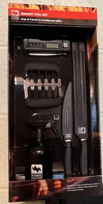 Range Master 5-piece Brisket Tool Set-Knives-Meat Claws-Digital Thermometer NIB - Image 1 of 3