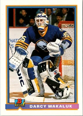 1991 Bowman Darcy Wakaluk #33 Buffalo Sabres Hockey Card - Image 1 of 2