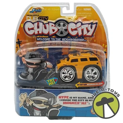 Chub City Hype Action Figure & Hummer H2 Vehicle Set 2005 Jada Toys 90207 New - Image 1 of 4